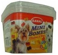 SANAL Mini Bones - poloměkké mini kostičky kuře,hovězí 100g