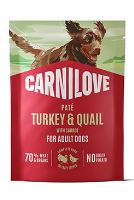 Carnilove Dog Pouch Paté Turkey &amp; Quial with Yellow Carrot 300g