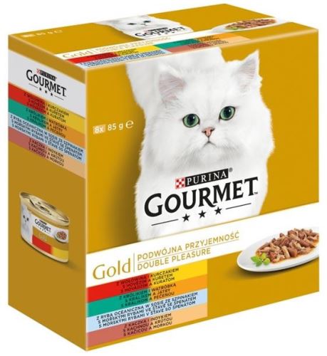 Gourmet Gold cat konzerva grilované kousky Mix Multipack 8x85g