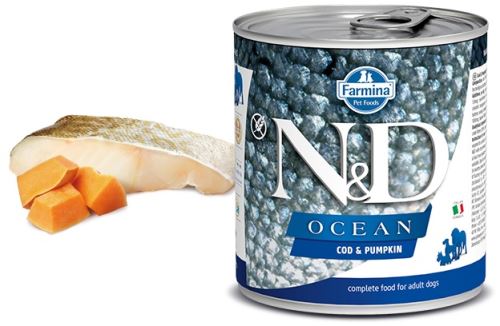 N&D DOG OCEAN Adult Codfish & Pumpkin 285g