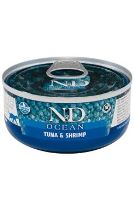 N&D CAT OCEAN Adult Small Tuna & Shrimps 80g N&D CAT OCEAN Adult Small Tuna & Shrimps 80g