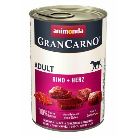 Konzerva ANIMONDA Gran Carno hovězí + srdce 400g