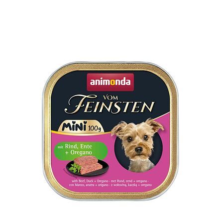 ANIMONDA paštika Vom Feinsten MINI - hovězí, kachna, oregáno pro psy 100g
