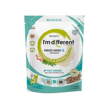 I´M DIFFERENT Fish DINNER, mrazem sušené raw krmivo s rybou, 156g
