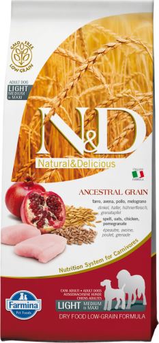 N&D Low Grain DOG Light Medium/Large Chicken & Pomegranate 12kg