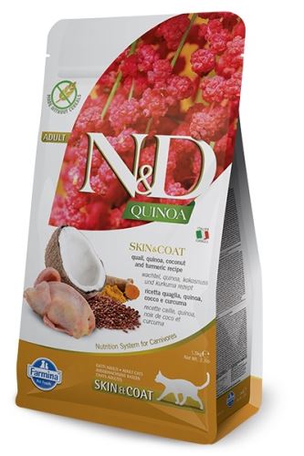 N&D Grain Free Quinoa CAT Skin & Coat Quail & Coconut 1,5kg
