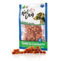 KIDDOG mini kostičky s králíkem a brusinkami 80g KIDDOG mini kostičky s králíkem a brusinkami 80g
