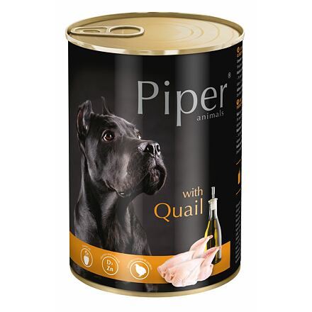 NEW PIPER konzerva pro psy s křepelkou a brusinkami 400g