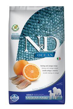 N&D OCEAN DOG Grain Free Adult Medium/Large Herring & Orange 2,5kg