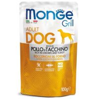 MONGE GRILL kapsička kuře a krůta pro psy 100g (1)