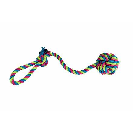 HIP HOP přetahovadlo bavlněný míč 9cm, 58 cm / 300 g červeno,modro,žlutý