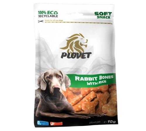 Plovet Mini Králičí Kosti s Rýží 90g