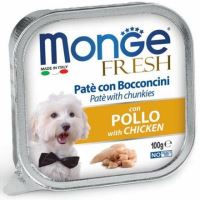 MONGE FRESH - paštika a kousky s kuřecím 100g pro psy (1)