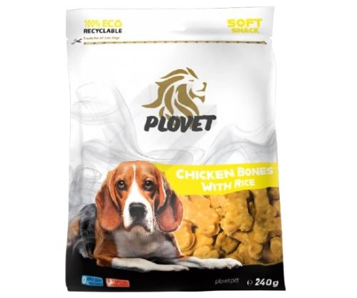 Plovet Mini Kuřecí Kosti s Rýží 240g