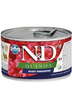 N&D DOG QUINOA Adult Weight Management Lamb & Brocolli Mini 140g