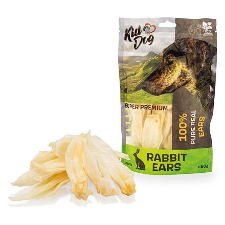 KIDDOG SUPER PREMIUM 100% přírodní králičí uši 50g