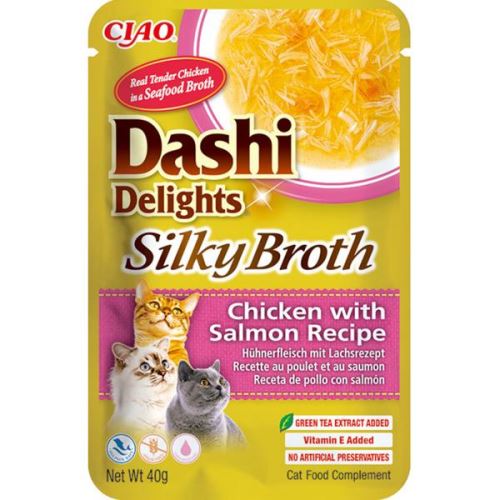 Inaba Dashi Delights Silky kaps. kuře a losos 40g