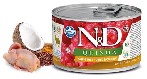 N&D DOG QUINOA Adult Quail & Coconut Mini 140g