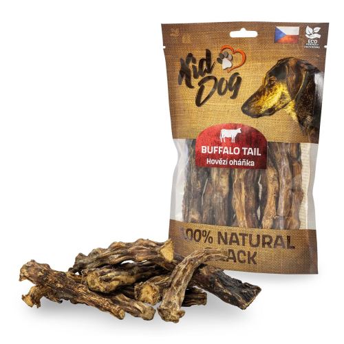 KIDDOG 100% Natural Snack, hovězí oháňka bez kůže 12 cm / 200g