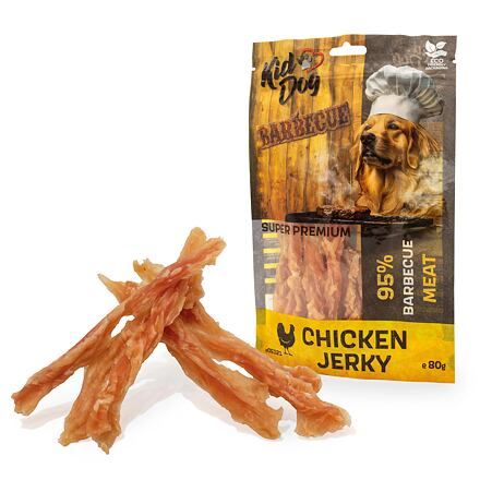 KIDDOG SUPER PREMIUM kuřecí prsa Barbecue, kroucené proužky 80g