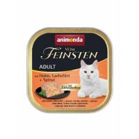 Paštika ANIMONDA Vom Feinsten CORE kuřecí, losos filet + špenát pro kočky 100g (1)