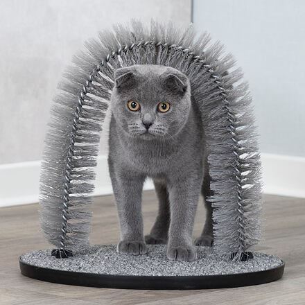 Masážní oblouk pro kočky 36x33cm šedý