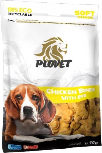 Plovet Mini Kuřecí Kosti s Rýží 90g