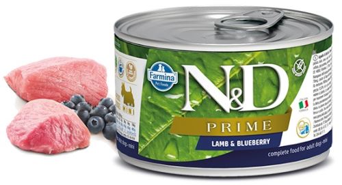 N&D DOG PRIME Adult Lamb & Blueberry Mini 140g