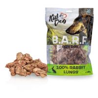 KIDDOG B.A.R.F. 100 % Rabbit Lungs freeze dried - králičí plíce sušené mrazem 180g (1)