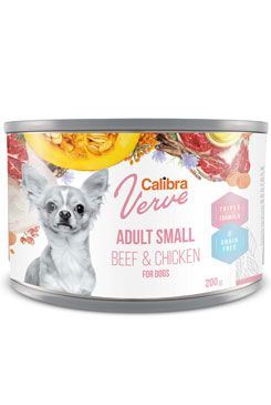 Calibra Dog Verve konzerva GF Adult Small Beef&Chick 200g