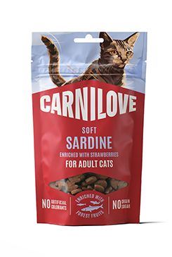Carnilove Cat Soft Snack Sardine enriched with Strawberry 50g