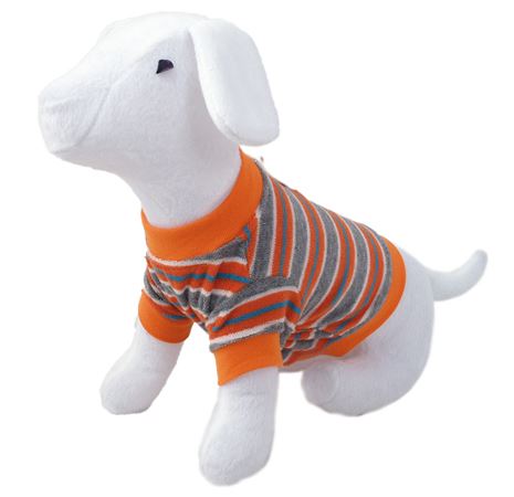 Triko DOG FANTASY s proužky oranžové M/L