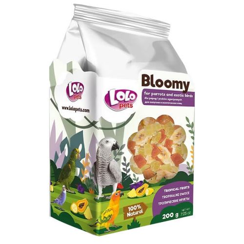 BLOOMY tropické ovoce pro papoušky a exoty, 200g