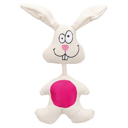 Trixie Látkový králík bílý s růžovým bříškem 29cm