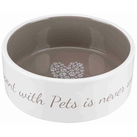Pet´s home keramická miska 0,8l/16 cm krémovo/hnědošedá