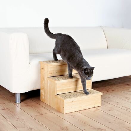 Trixie dřevěné schody pro malé psy a kočky, max.50kg 40x38x45cm