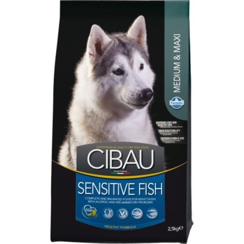 CIBAU Dog Adult Sensitive Fish & Rice 12kg + 2kg ZDARMA