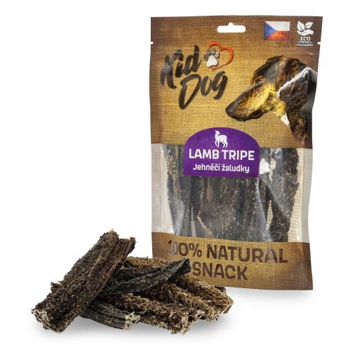 KIDDOG 100% Natural Snack, jehněčí žaludek, 12 cm / 100g