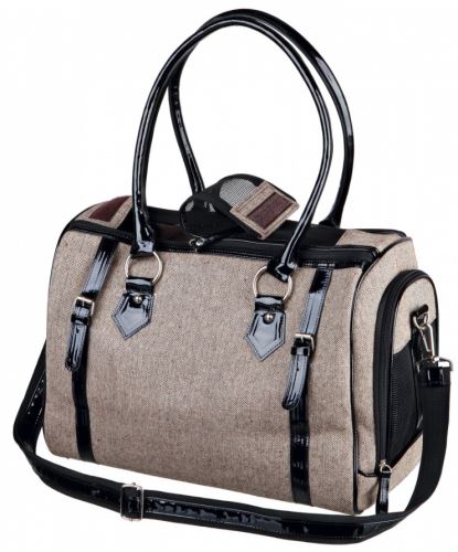 Cestovní taška TALIA, písková s černým lemováním 38x23x28cm