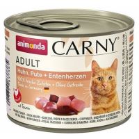 ANIMONDA konzerva CARNY Adult - kuře, krůta+kachní srdce 200g (1)