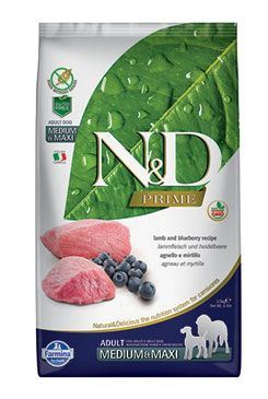 N&D PRIME DOG Adult Medium/Large Lamb & Blueberry 2,5kg