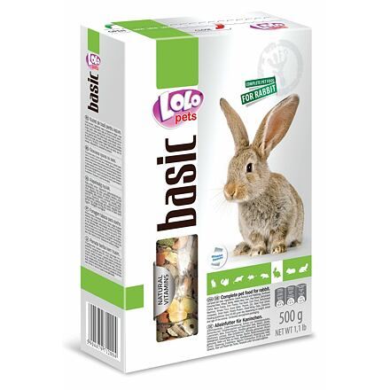 LOLO BASIC kompletní krmivo pro králíky 500g krabička
