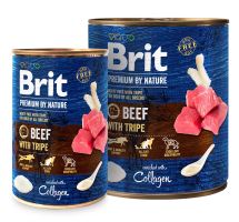 Brit Premium Dog by Nature konzerva Beef & Tripe 400g (1)