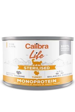 Calibra Cat Life  konzerva Sterilised Turkey 200g