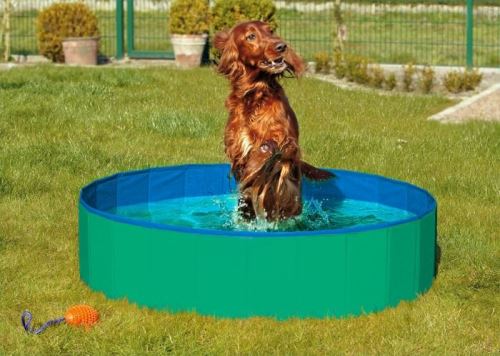 Skládací bazén pro psy zeleno/modrý 80x20cm Karlie