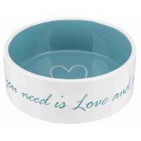 Pet´s home keramická miska 0,8l/16 cm krémovo/petrolejová (1)
