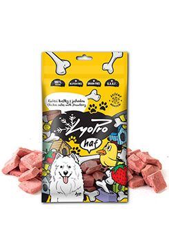 Lyopro DOG poch. mrazem sušené Kuř. kostky s jah. 50g