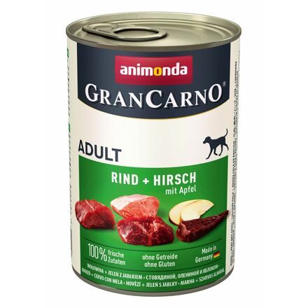 Konzerva ANIMONDA Gran Carno hovězí + jelení maso + jablka 400g