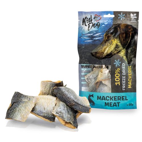 KIDDOG SUPER PREMIUM 100% makrela - kusy čistého masa z makrely sušené mrazem 50g