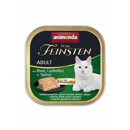 Paštika ANIMONDA Vom Feinsten CORE hovězí, losos filet + špenát pro kočky 100g